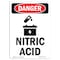 Signmission Safety Sign, OSHA Danger, 5" Height, Nitric Acid, Portrait OS-DS-D-35-V-1457 - alternate 1